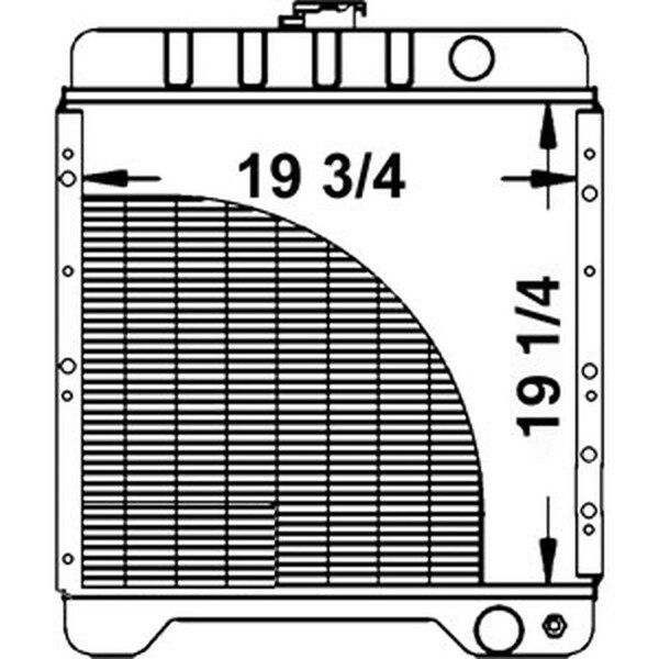Aftermarket Radiator Fits Case 580 580-111 580K 580K-1 Super K Tractors A172038 - main